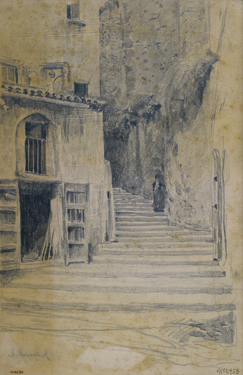 Village Street. Granada  av Santiago Rusiñol