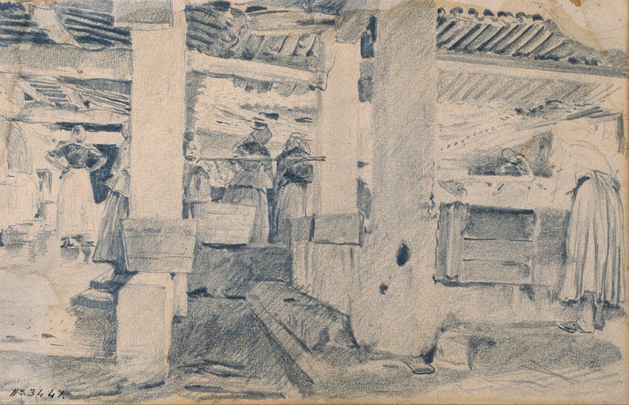 Washing Place Interior av Santiago Rusiñol