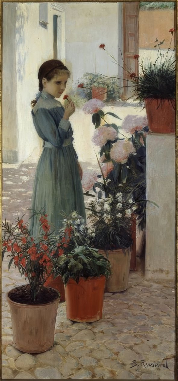 Blomma. Flickan med nejlikan av Santiago Rusiñol