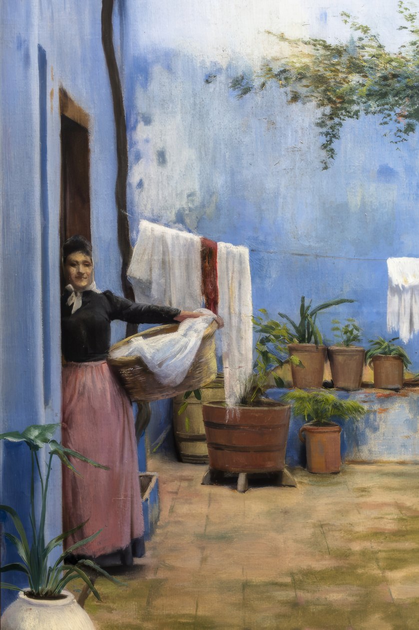Den blå uteplatsen av Santiago Rusiñol