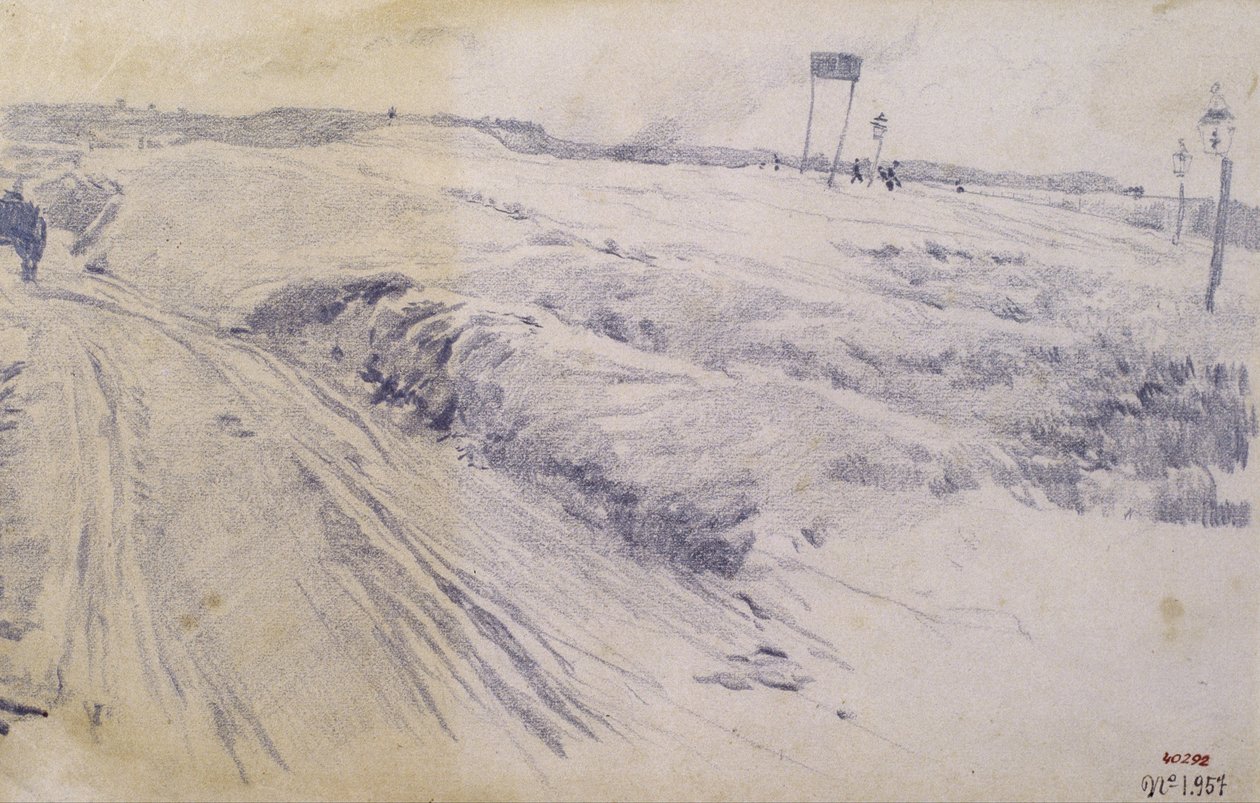 Landskap, utkanten av staden av Santiago Rusiñol
