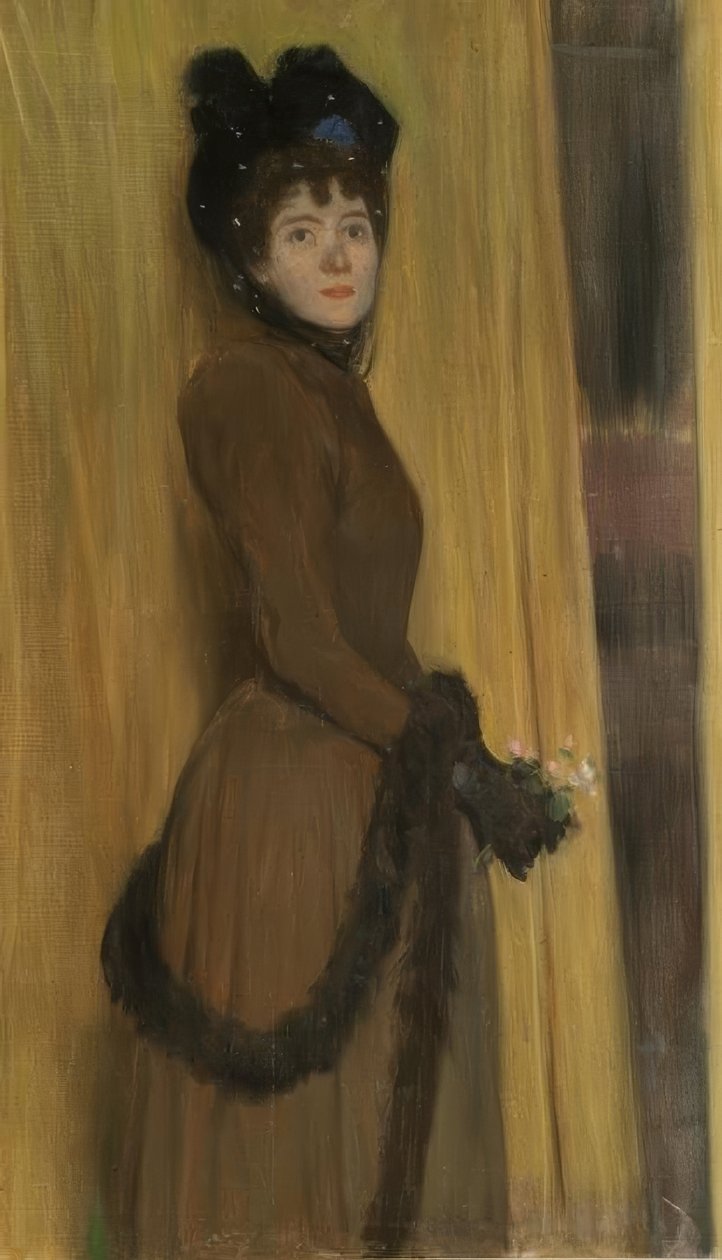 Porträtt av Miss Mc Flower av Santiago Rusiñol