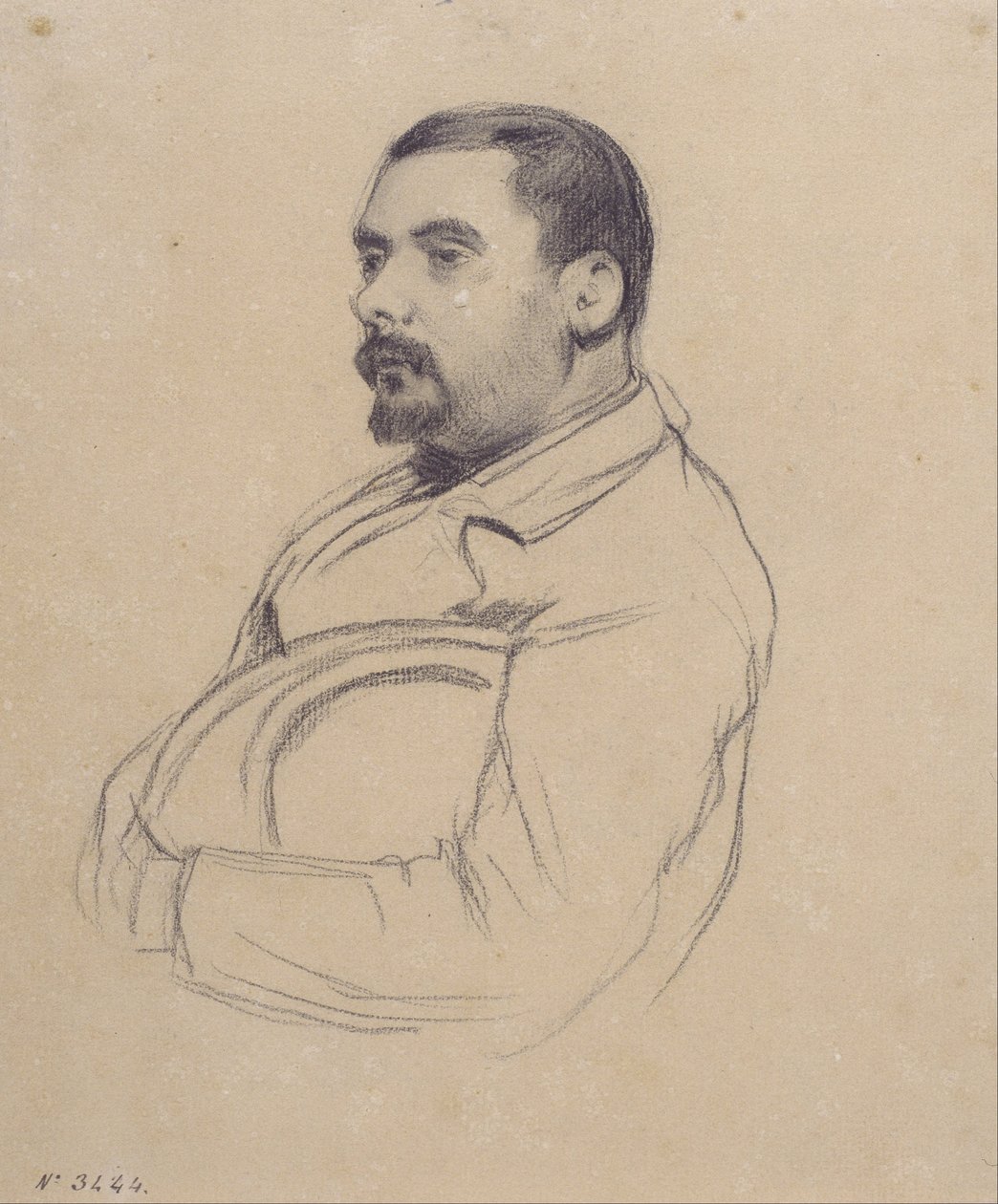 Porträtt av en man av Santiago Rusiñol