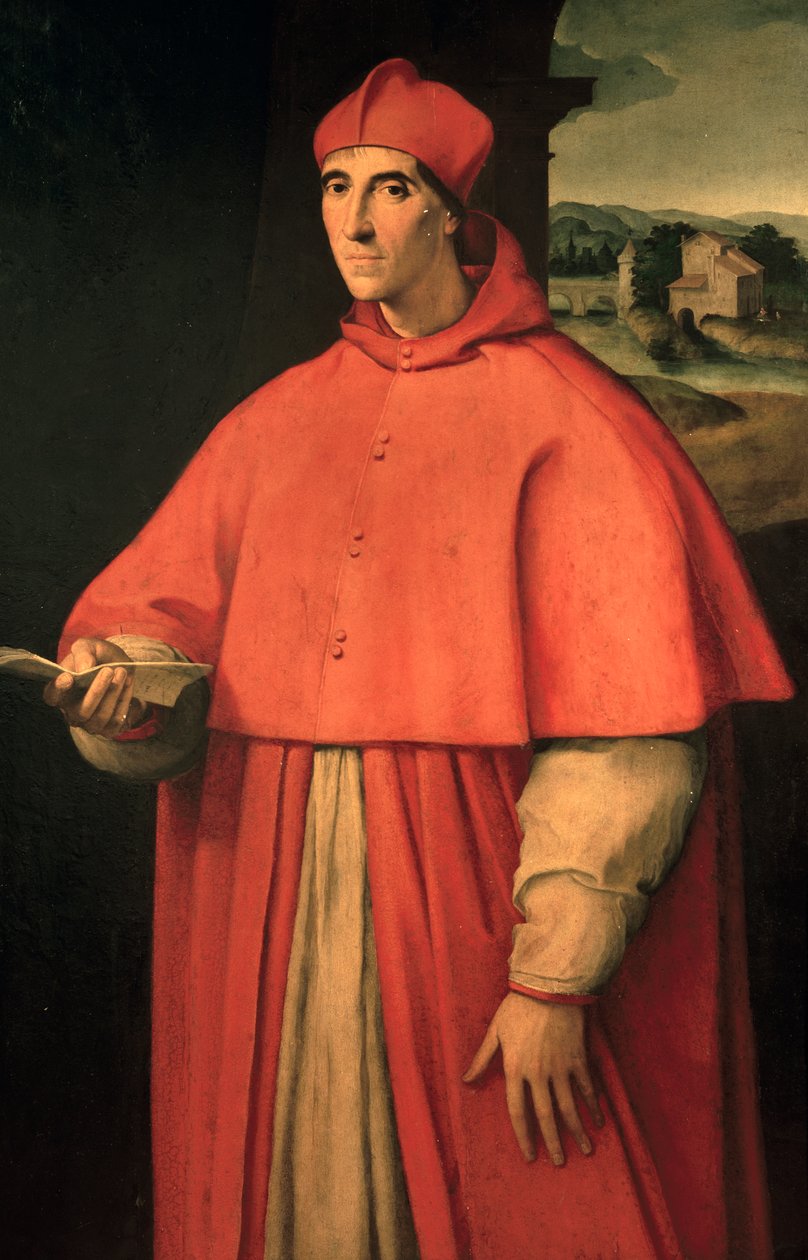 Porträtt av kardinal Alessandro Farnese, blivande påve Paul III (Canino av Sanzio of Urbino (workshop) Raphael