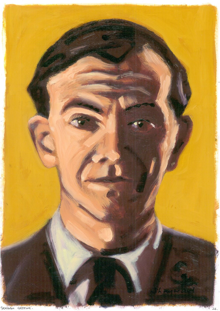 Graham Greene, 2008 (olja på papper) av Sara Hayward