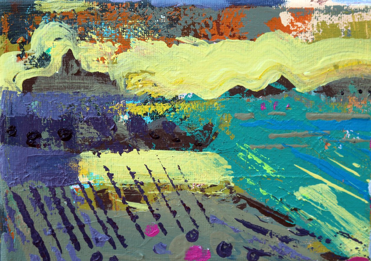 Iona Abbey I (akryl på duk) av Sara Hayward