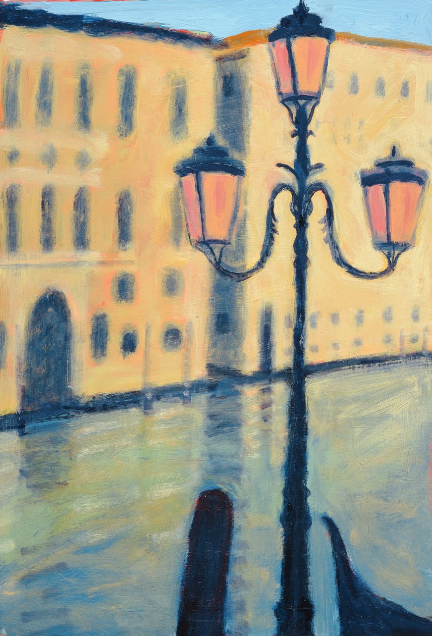 Rialto, Venedig (olja på kort) av Sara Hayward