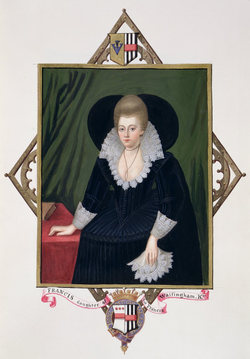 Porträtt av Frances Walsingham, grevinna av Essex från 