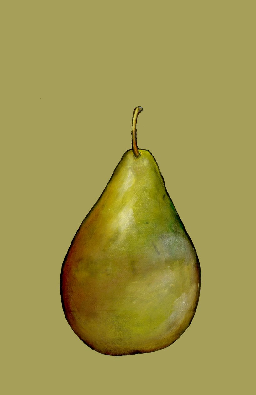 Pear, 2007 (olja och pastell på papper) av Sarah Thompson Engels