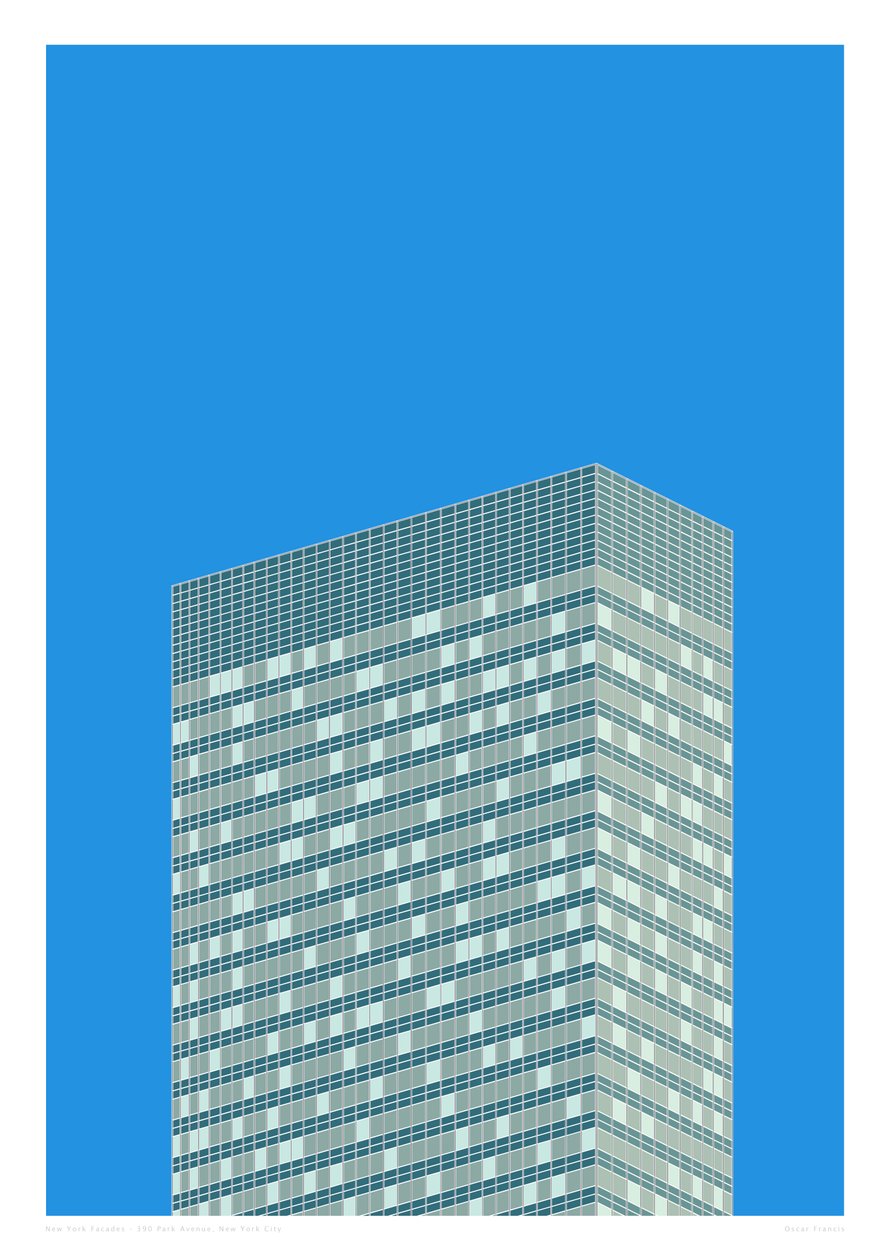 390 Park Avenue, NYC, 2014 (grafiskt giclee-tryck) av Sarah Evans