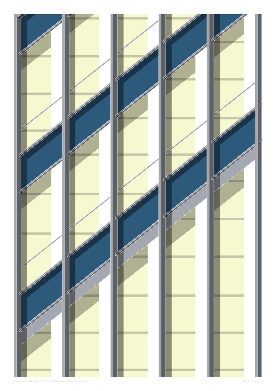 510 Fifth Avenue, NYC, 2015 (grafiskt giclee-tryck) av Sarah Evans