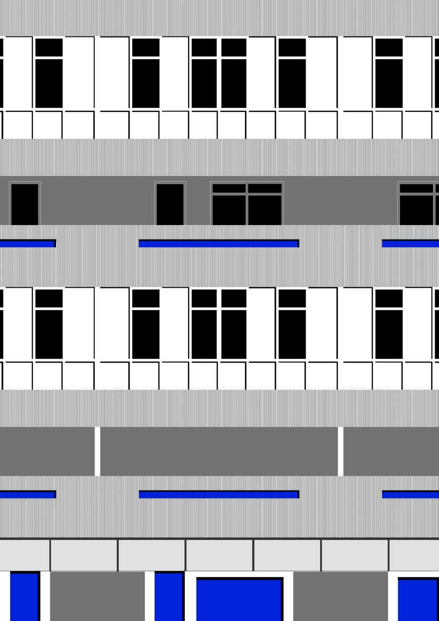 Brutalist Block, 2018 (digital) av Sarah Evans