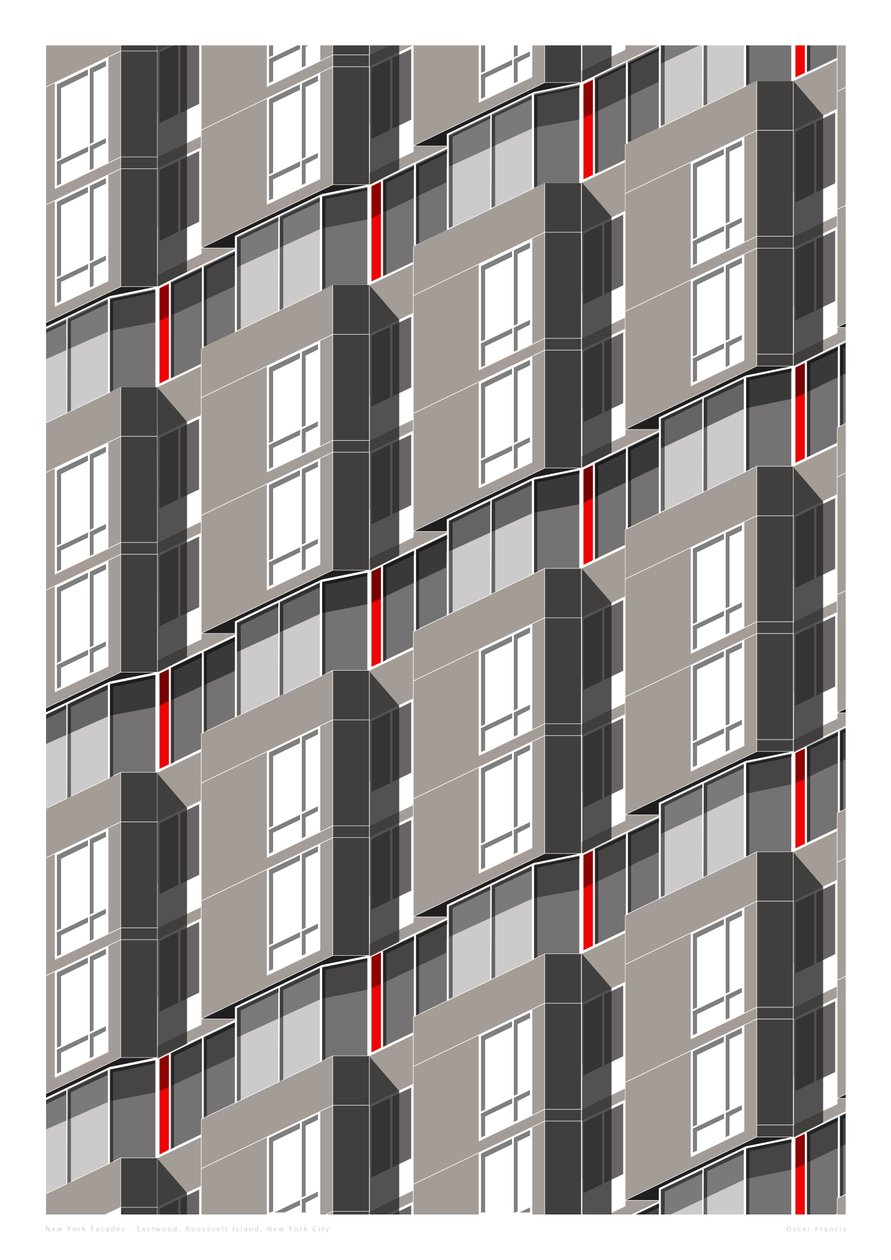 Eastwood, Roosevelt Island, NYC, 2015 (digital) av Sarah Evans