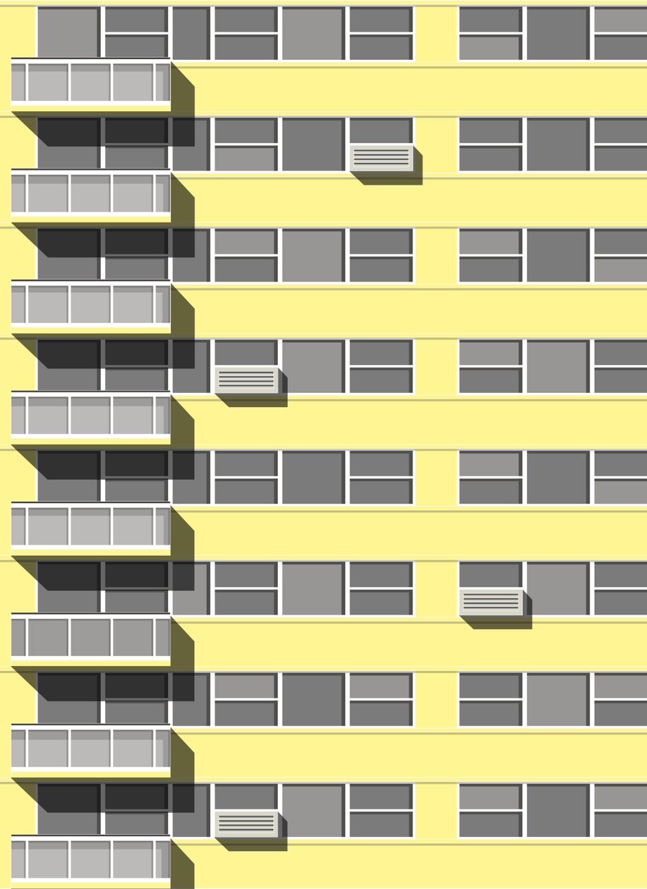 Manhattan Apartments, 2020 (digital) av Sarah Evans