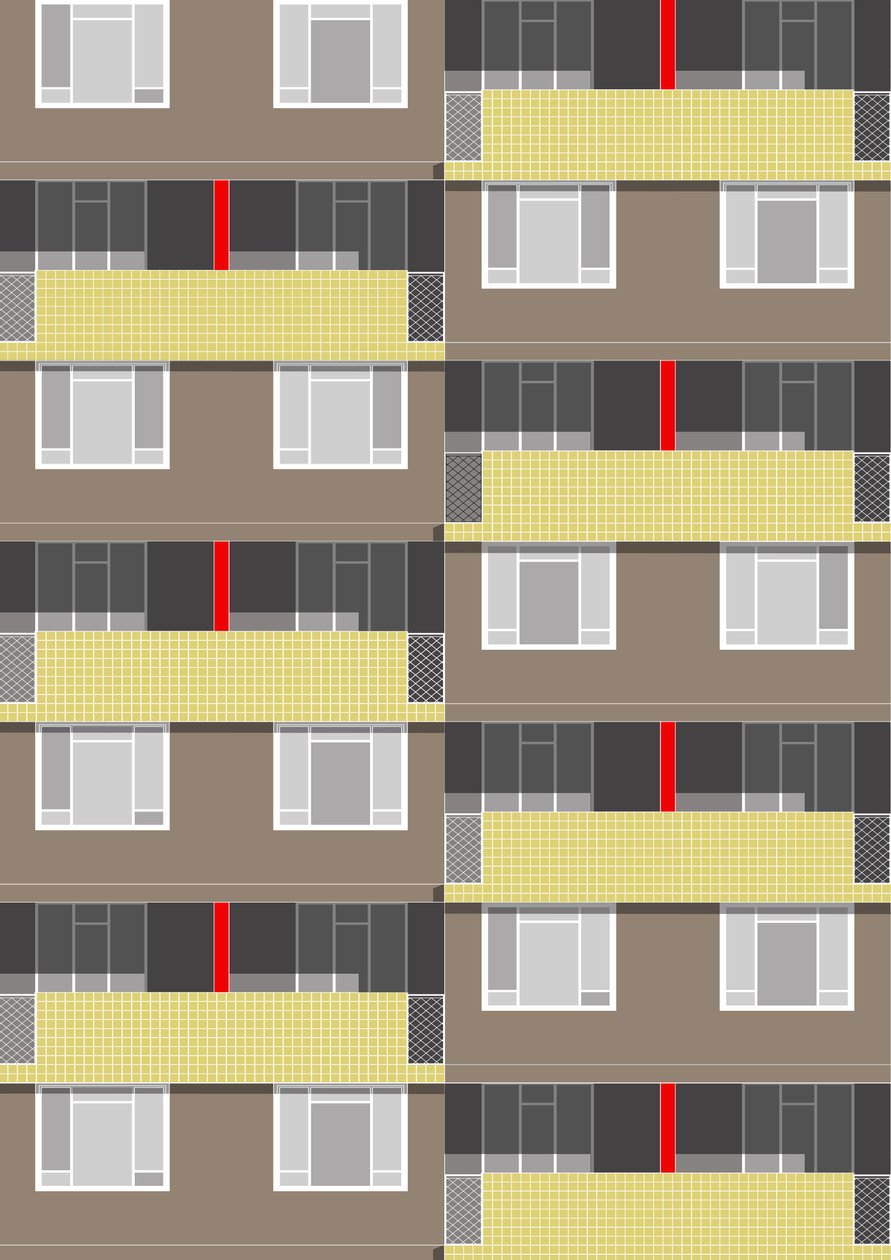 Spa Green Estate, 2017 (digital) av Sarah Evans