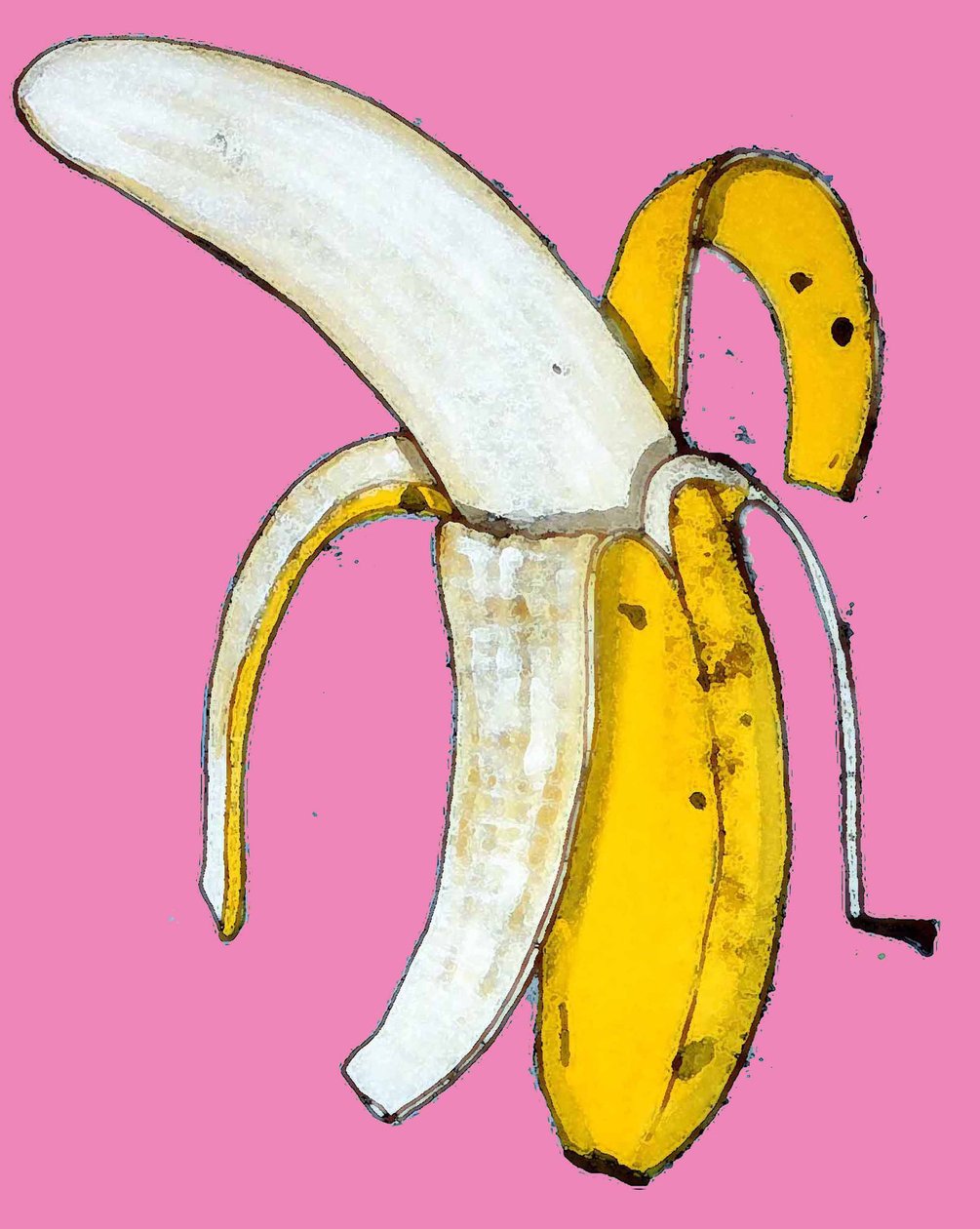 Banan, 2014 (monotryck med bläck) av Sarah Thompson Engels