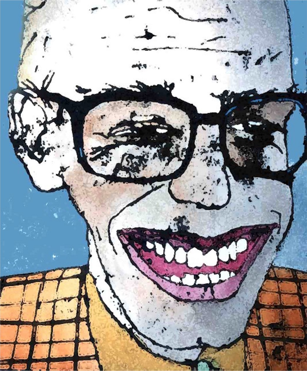 Rutig jacka, 2020 (bläck på papper) av Sarah Thompson Engels