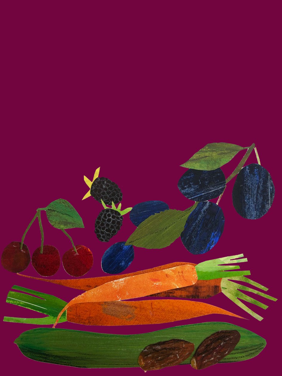 Frukt & grönt grönsaker, 2020, utklipp av Sarah Thompson Engels