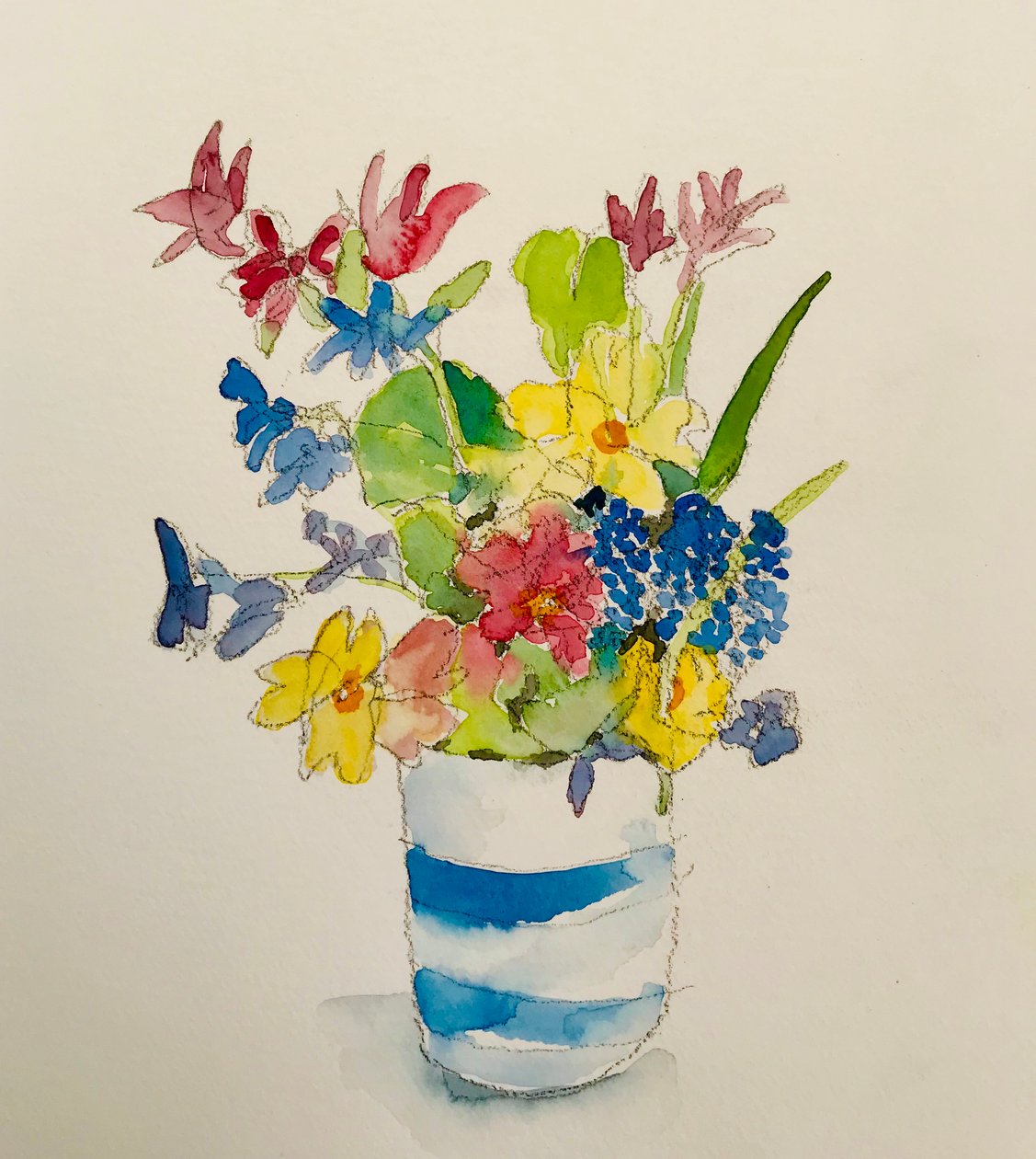 Vårblommor II, 2020 av Sarah Thompson Engels