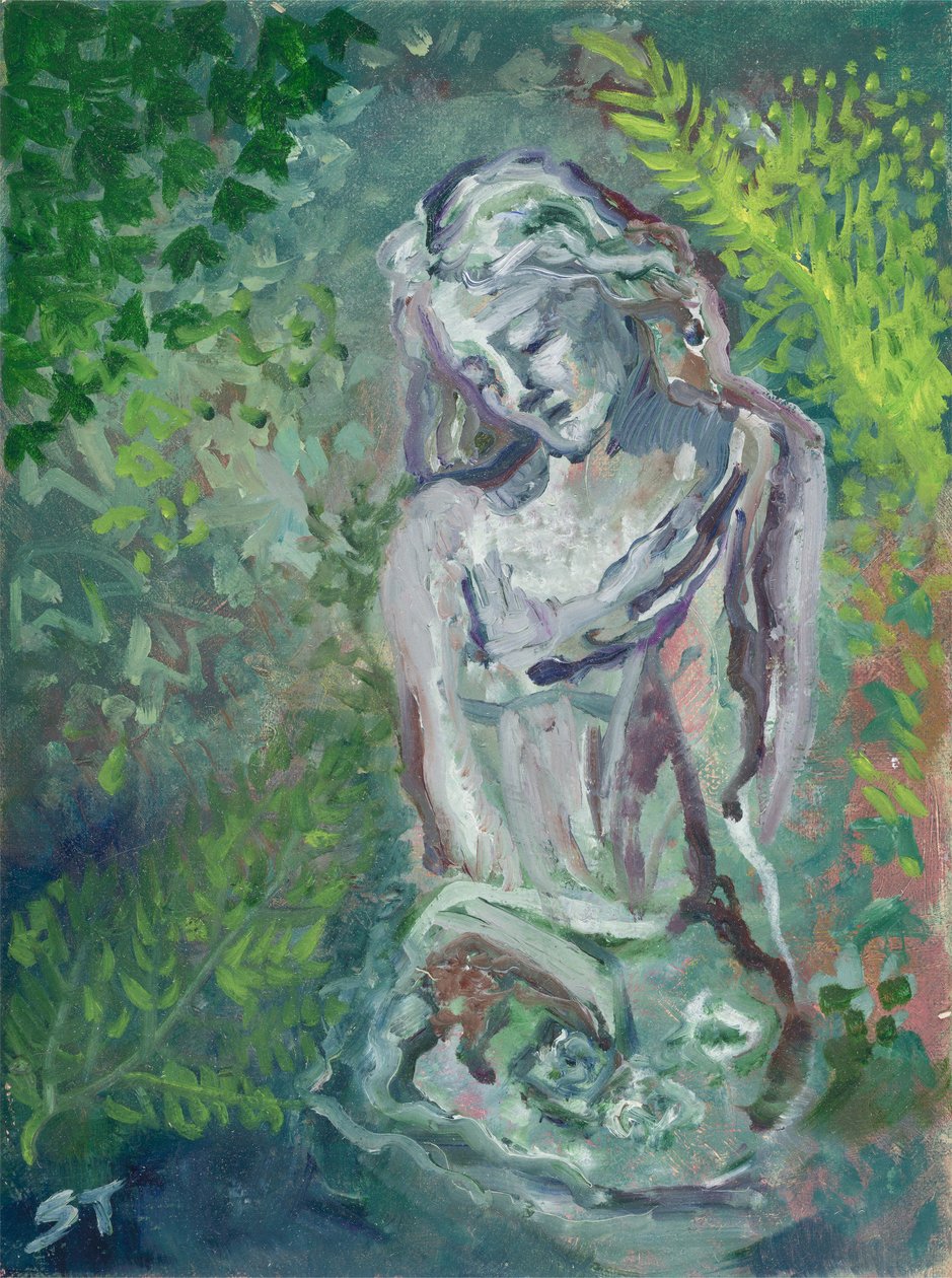 Lady in the Wood, ca 2021 (olja på duk) av Sarah Tudor