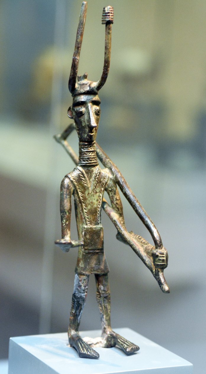 Bronsfigur av en krigare, ca 1800-1200 f.Kr. (brons) av Sardinia Nuragic Civilization