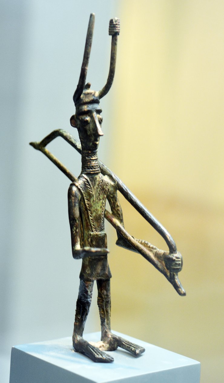 Figur av en krigare, ca 1800-1200 f.Kr. (brons) av Sardinia Nuragic Civilization