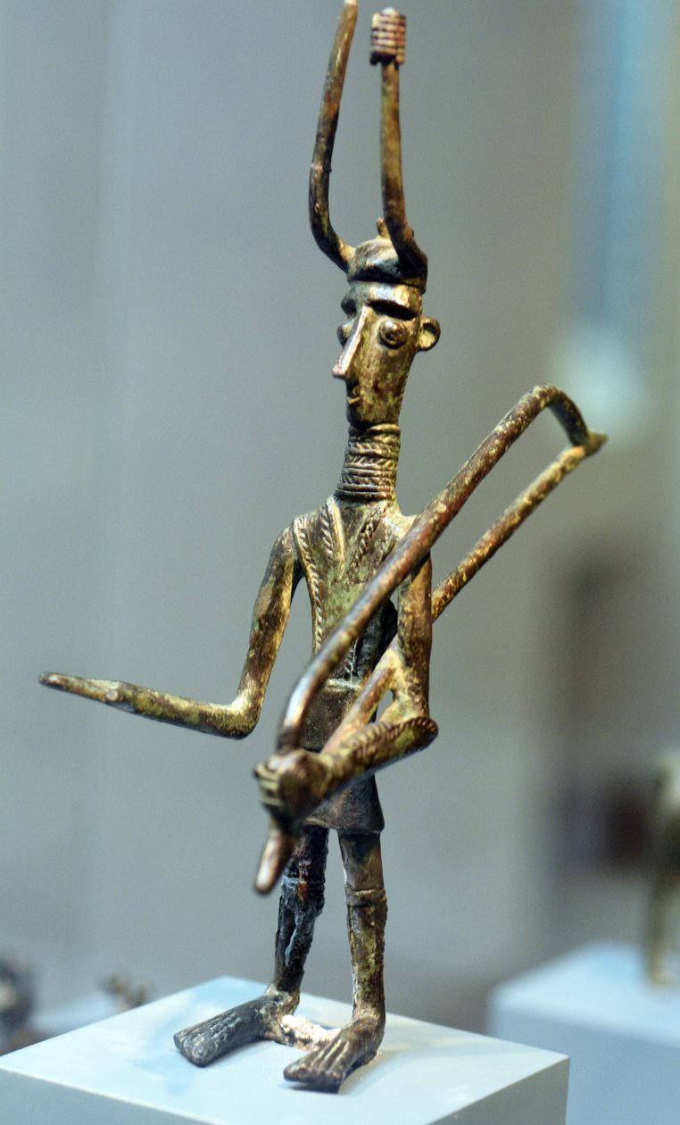 Statyett av en krigare, ca 1800-1200 f.Kr. (brons) av Sardinia Nuragic Civilization