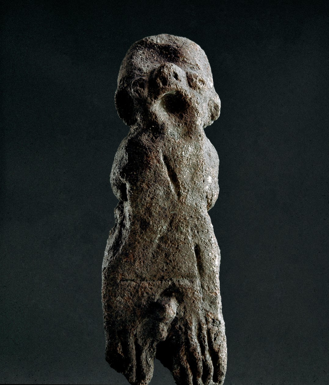 Nuragisk kultur (nuraghi) sardiska: votiva terrakottastatyetter från Abini-templet. Anor från den prenuragiska perioden (25-1700-talet f.Kr.) Eneolitikum. Cagliari, National Archaeological Museum, Sardinien, Italien av Sardinia Nuragic Civilization