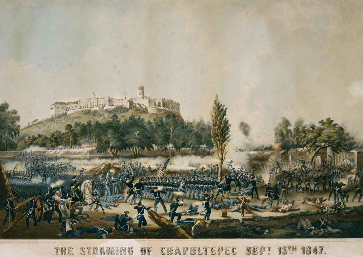 The Storming of Chapultepec Sept. 13th 1847 av Sarony and Major