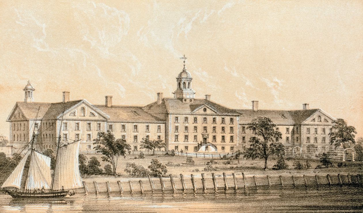 Alms House Hospital, Bellevue, Bellevue sjukhus, New York av Sarony and Major