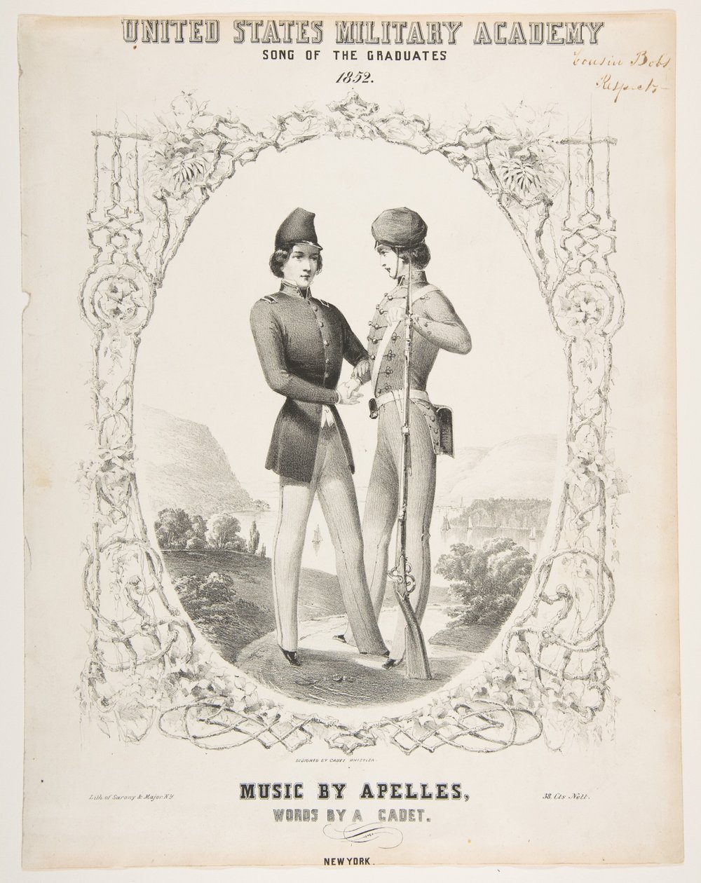 United States Military Academy: Song of the Graduates, 1852. av Sarony and Co