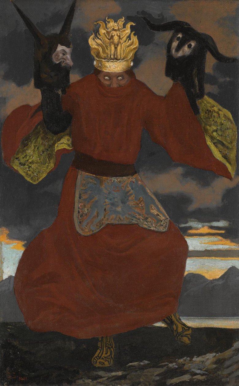 Shamanen, 1901 av Sascha Schneider