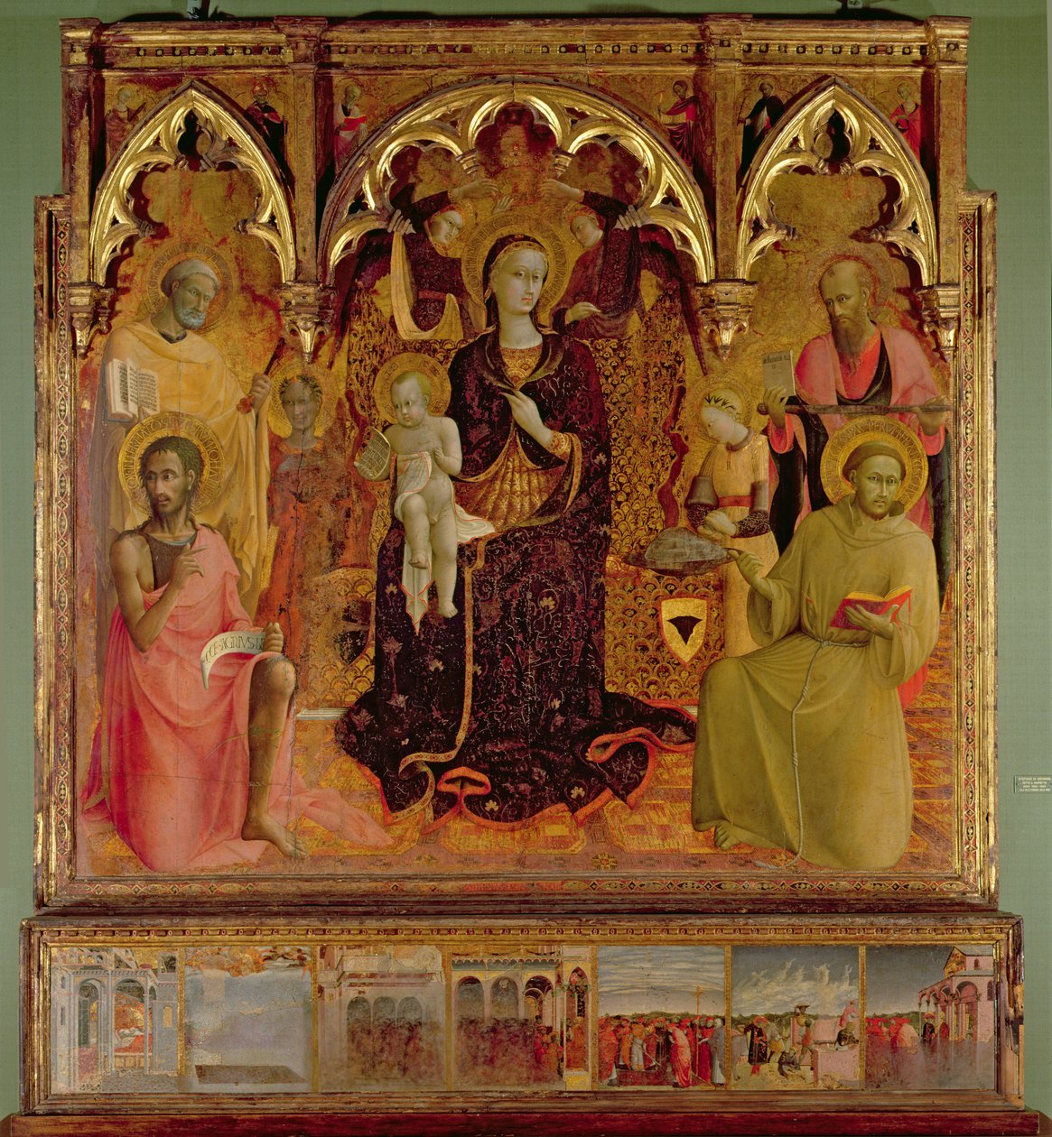 Altartavla med snö Madonnan, ca 1430-32 (tempera på panel) av Stefano Sassetta