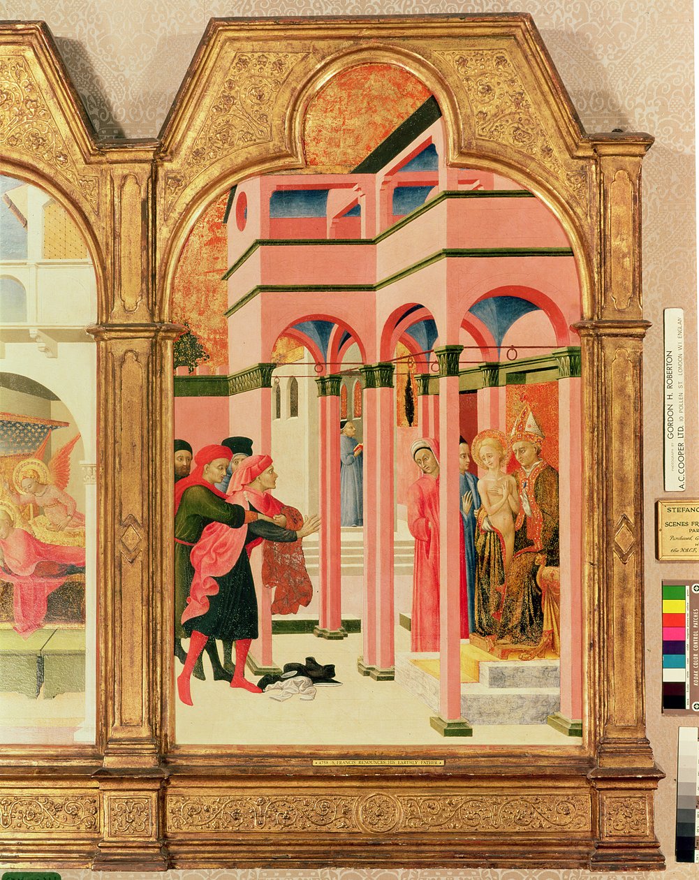 St. Franciskus avsäger sig sin jordiske far, 1437-44 (tempera på panel) av Stefano Sassetta
