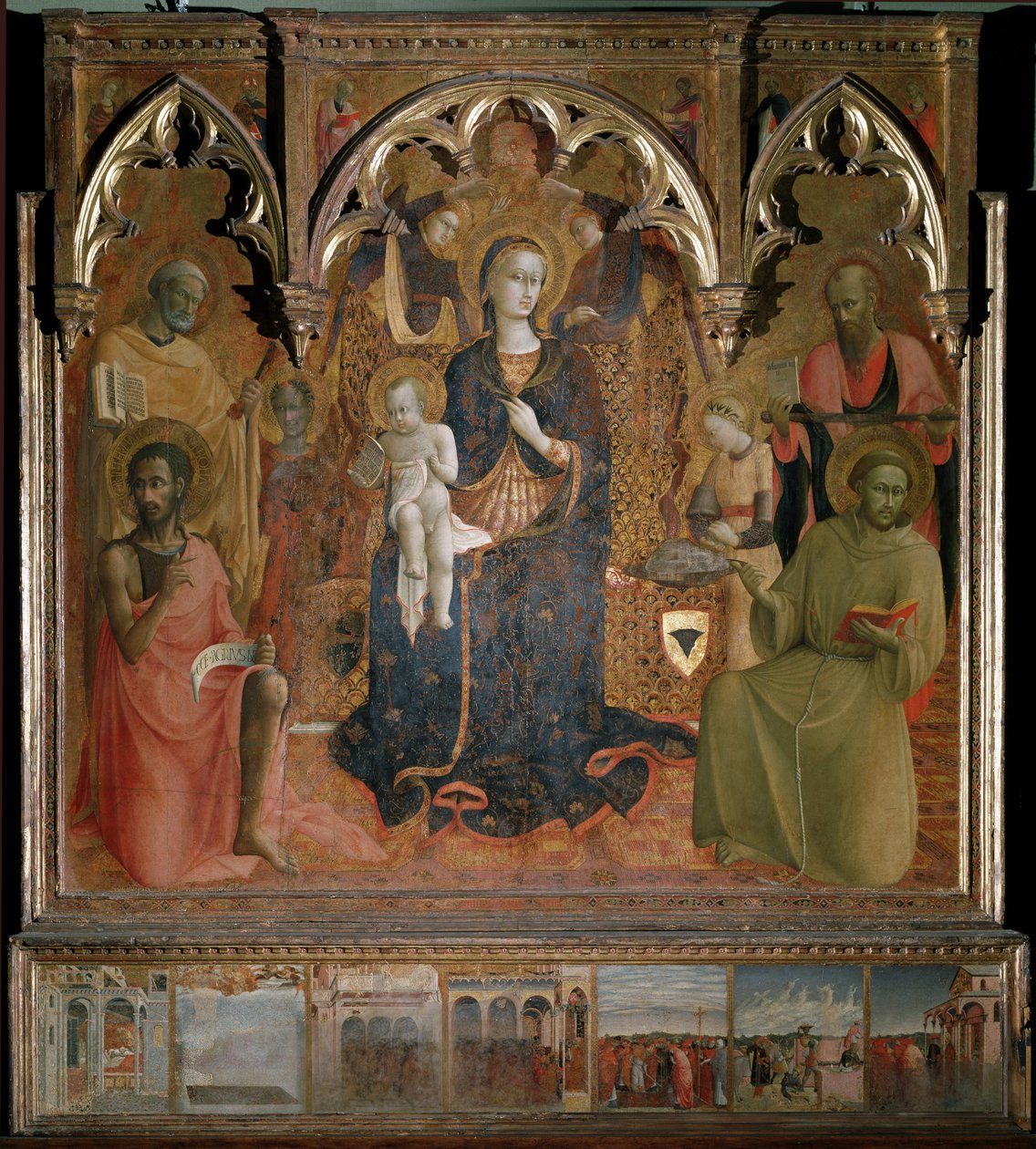 Polyptyk av Our Lady of Snow - Tempera på trä av Sassetta (c.1392 1450)