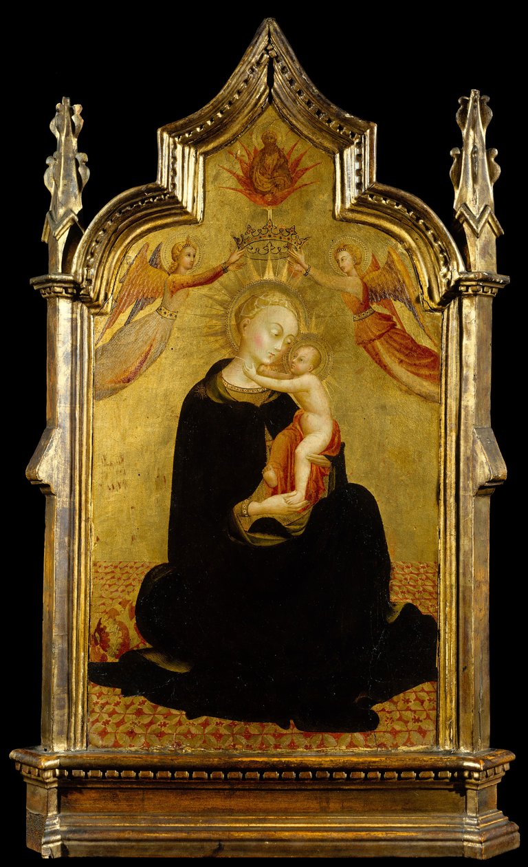 Madonna och barn med änglar, ca. 1445-50. av Sassetta