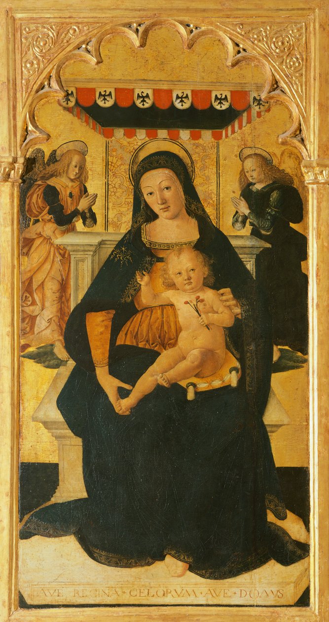 Madonna och Child Enthroned av Saturnino Gatti
