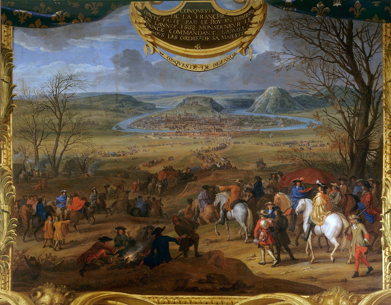 Handlingarna av Louis II Prince of Bourbon Conde (Bourbon-Conde) kallad Grand Conde (1621-1686), erövring av Franche-Comte (Franche Comte) av Sauveur Le Conte