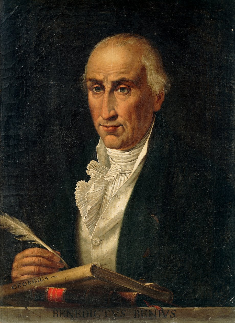 Porträtt av Benedetto Del Bene av Saverio Dalla Rosa, olja på duk av Saverio dalla Rosa