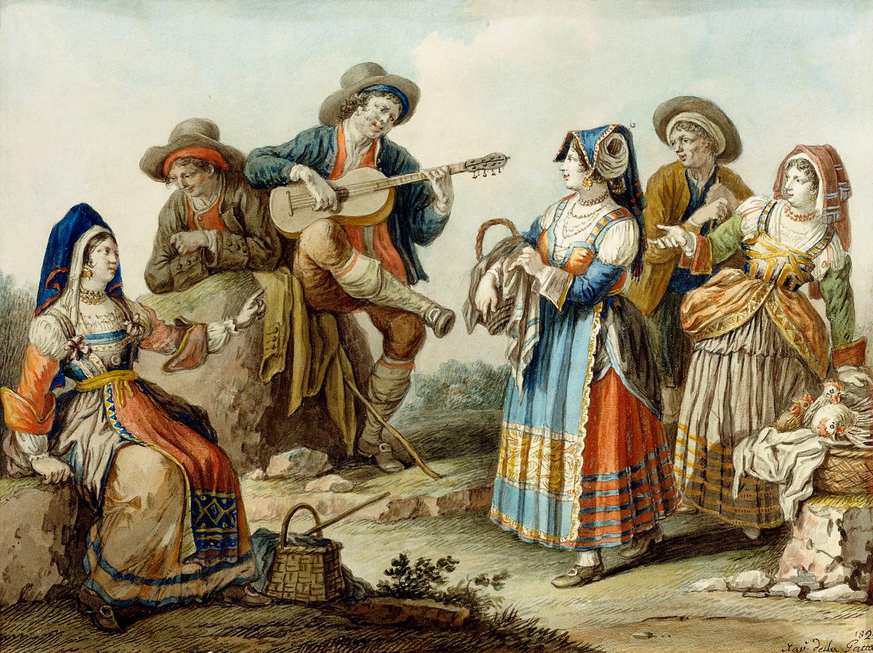 En napolitansk sång, 1882 av Saviero Xavier della Gatta
