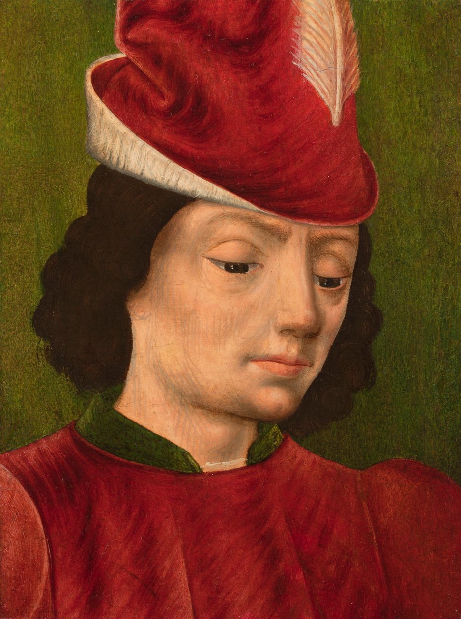 En manlig figur kanske Saint Sebastian: A Fragment, c.1480 av Savoyard School