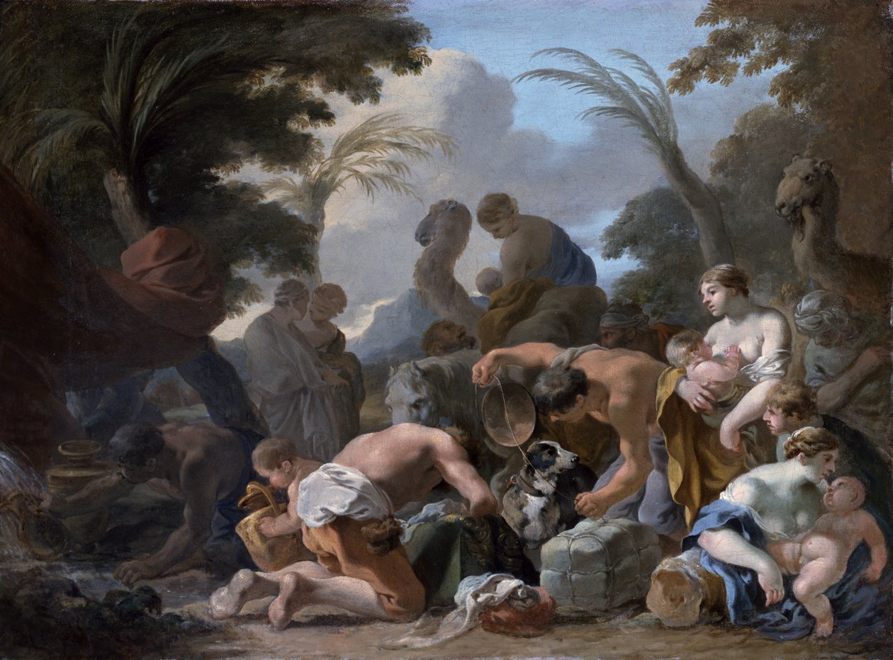 Laban söker efter Jakobs ägodelar, c.1634-37 av Sébastien Bourdon