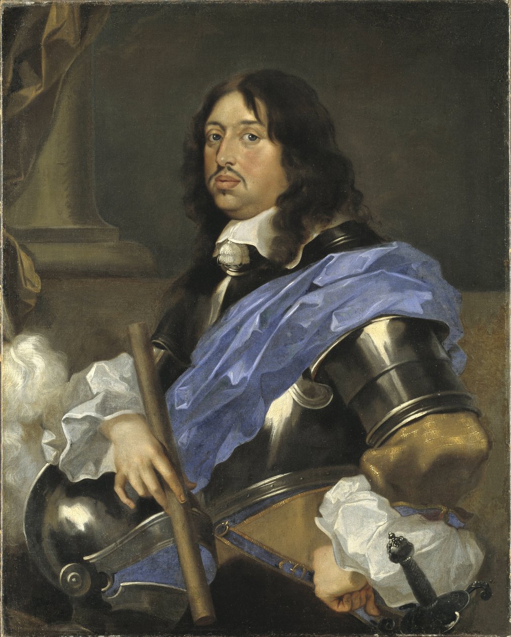 Charles X Gustave roi de Suede - Porträtt av kungen Karl X Gustav av Sverige (1622-1660), av Bourdon, Sebastien (1616-1671). Olja på duk. Mått: 102x82 cm. Nationalmuseum Stockholm av Sébastien Bourdon
