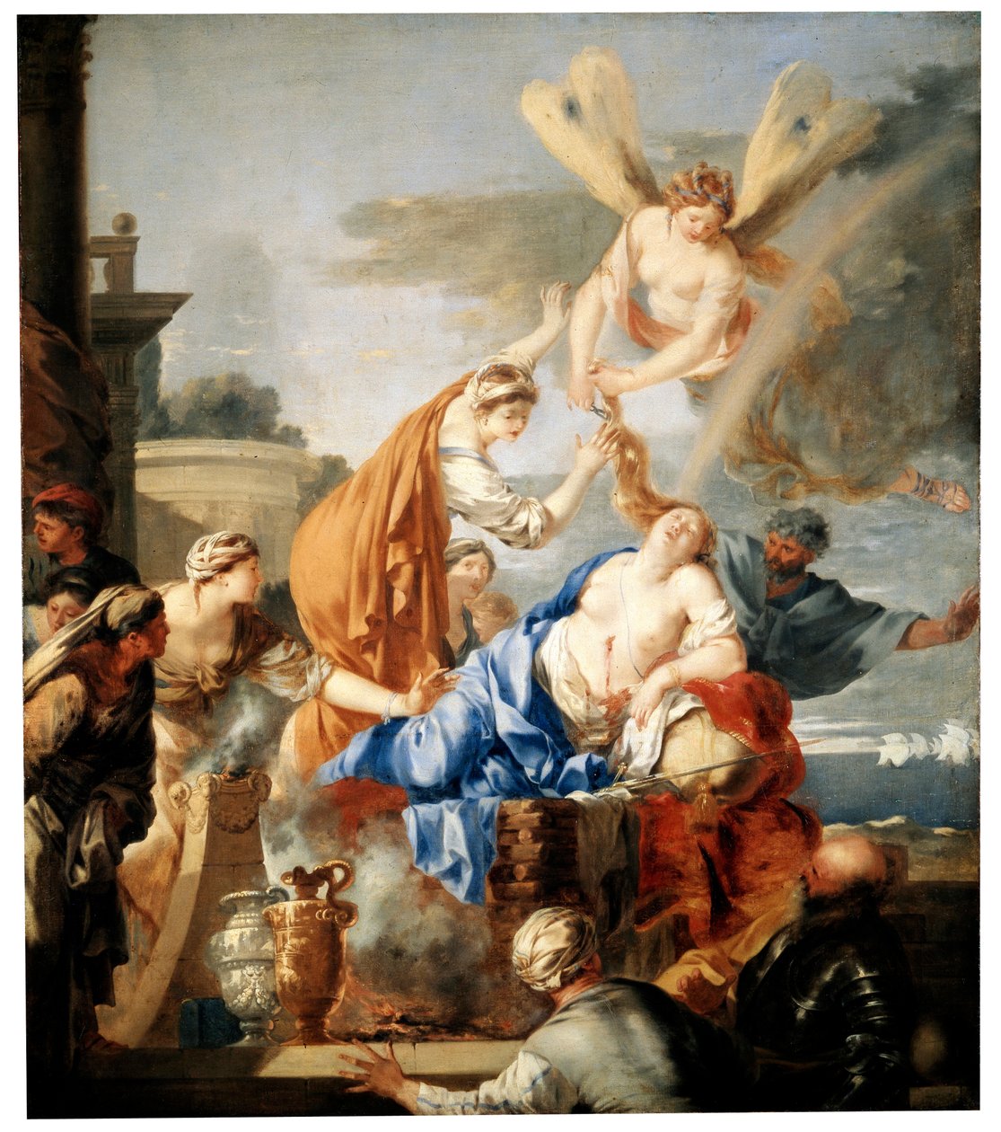 Didos död, c1637-c1640 av Sébastien Bourdon