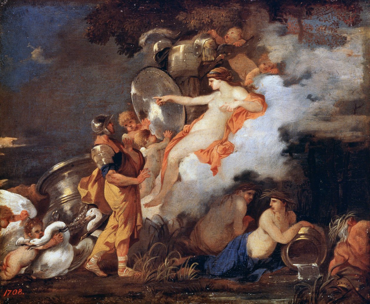 Venus och Aeneas, 1600-talet. av Sébastien Bourdon