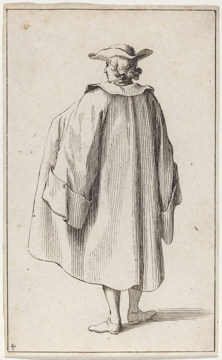 Stående man sedd bakifrån av Sébastien Le Clerc the elder