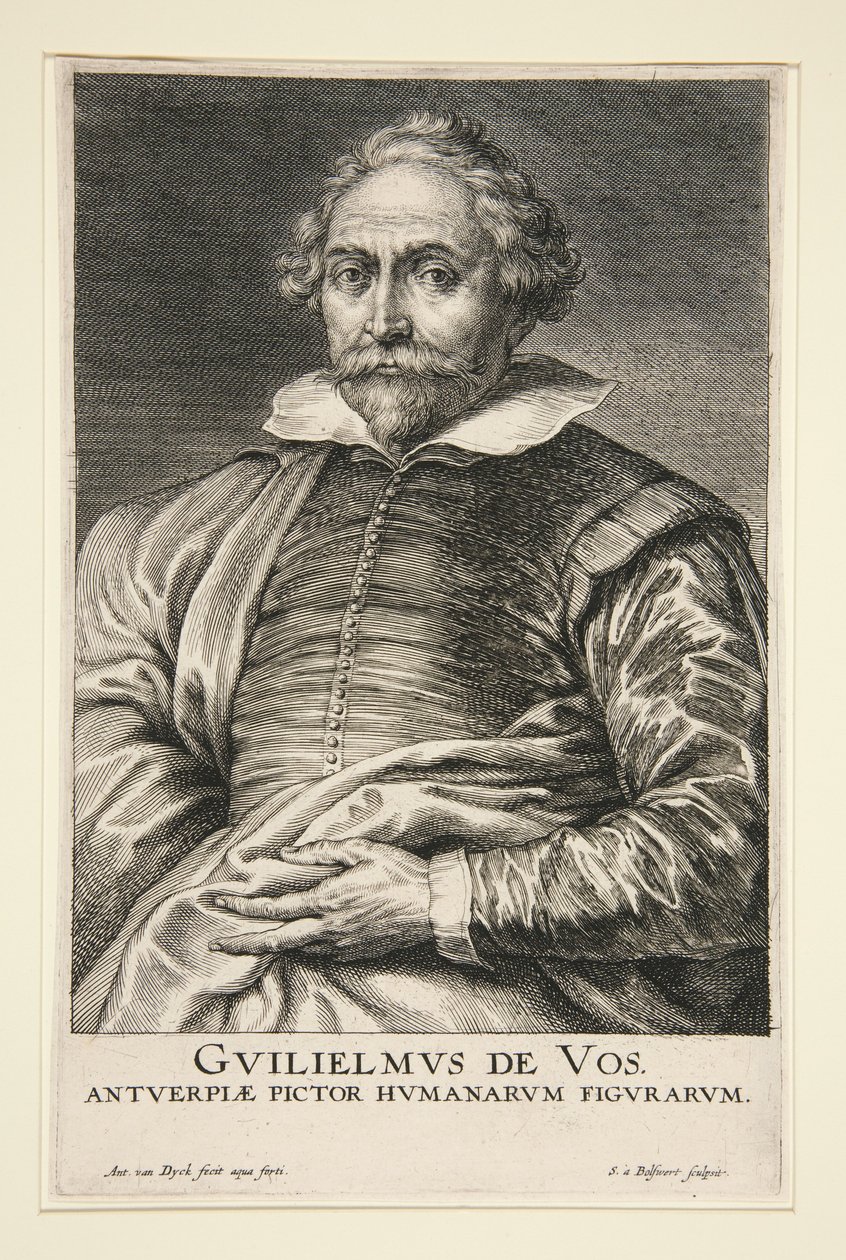 Porträtt av William de Vos av Schelte Adams Bolswert