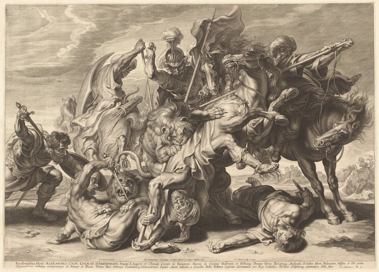 Lejonjakt av Schelte Adams Bolswert after Sir Peter Paul Rubens