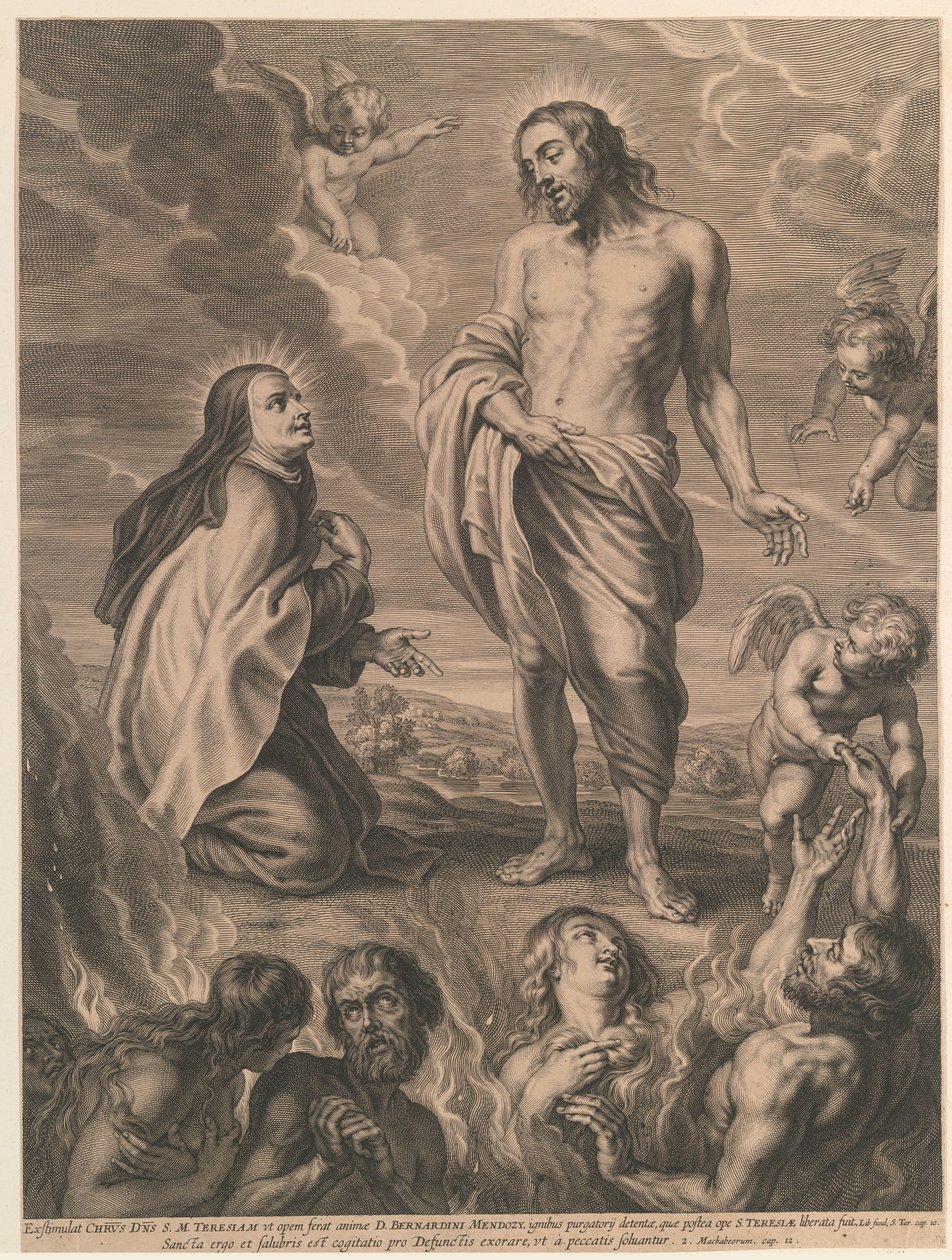 H. Theresia går i förbön för Bernardino de Mendoza av Schelte Adamsz. Bolswert