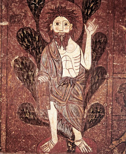 Johannes Döparen, från altarfronten i Gesera, 1200-talet av School of Aragon